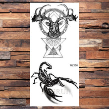 Load image into Gallery viewer, Black Weapon Gun AK47 Tattoo Stickers Women Arm Art Lovers Cool Temporary Tattoo BATTLEGROUNDS PUBG M416 Fake Tatoos Arms Men