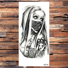 Load image into Gallery viewer, Black Weapon Gun AK47 Tattoo Stickers Women Arm Art Lovers Cool Temporary Tattoo BATTLEGROUNDS PUBG M416 Fake Tatoos Arms Men