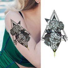 Load image into Gallery viewer, Purple Rose Jewelry Water Transfer Tattoo Stickers Women Body Chest Art Temporary Tattoo Girl Waist Bracelet Flash Tatoos Flower