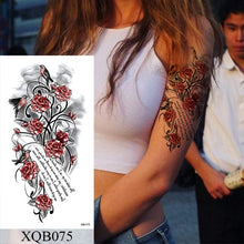 Load image into Gallery viewer, Waterproof Temporary Tattoo Sticker Flower Rose Flash Tattoos Lalash Tattoos Snake Lion Body Art Arm Fake Sleeve Tatoo Women