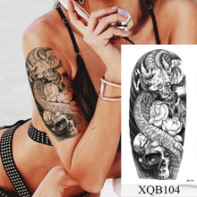 Load image into Gallery viewer, Waterproof Temporary Tattoo Sticker Flower Rose Flash Tattoos Lalash Tattoos Snake Lion Body Art Arm Fake Sleeve Tatoo Women