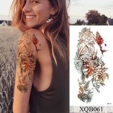 Load image into Gallery viewer, Waterproof Temporary Tattoo Sticker Flower Rose Flash Tattoos Lalash Tattoos Snake Lion Body Art Arm Fake Sleeve Tatoo Women