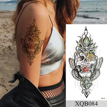 Load image into Gallery viewer, Waterproof Temporary Tattoo Sticker Flower Rose Flash Tattoos Lalash Tattoos Snake Lion Body Art Arm Fake Sleeve Tatoo Women