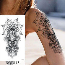 Load image into Gallery viewer, Waterproof Temporary Tattoo Sticker Flower Rose Flash Tattoos Lalash Tattoos Snake Lion Body Art Arm Fake Sleeve Tatoo Women