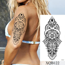 Load image into Gallery viewer, Waterproof Temporary Tattoo Sticker Flower Rose Flash Tattoos Lalash Tattoos Snake Lion Body Art Arm Fake Sleeve Tatoo Women